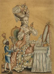 Lady at a Toilette with a black boy, 1770s