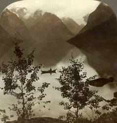 Lake Loen - Fed by Glaciers on Its Cloud-Capped Mountain Shores - Norway