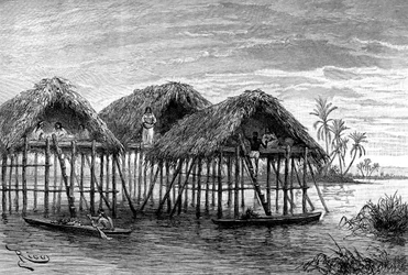 Lake dwellings of Santa Rosa, near Maracaibo, Venezuela, 1895