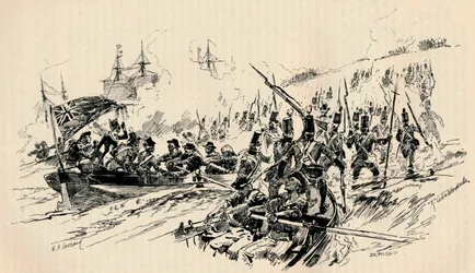 Landing of Sir Ralph Abercromby and British Forces at Alexandria, 1801, 1884