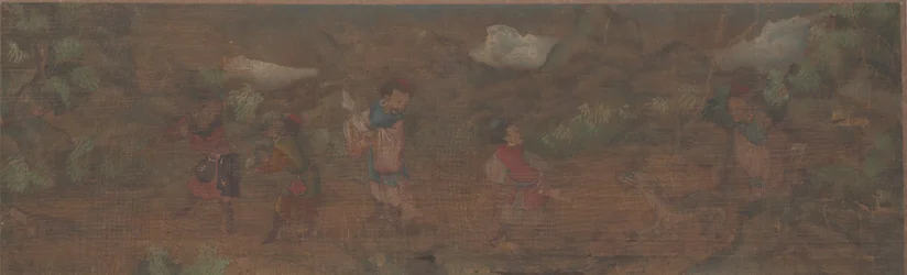 Landscape Painting of Figure in Woodland Setting