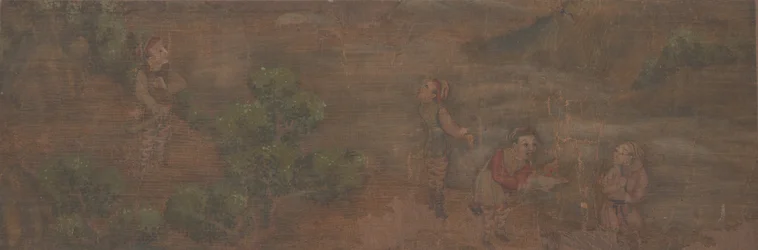 Landscape Painting of Figure in Woodland Setting
