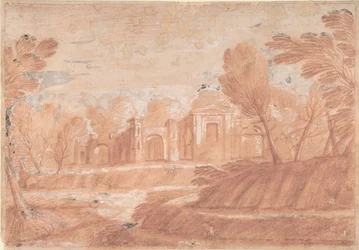 Landscape with Architectural Structure, 17th Century