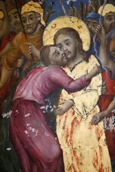 The Kiss of Judas, Fresco of the Church of the Holy Sepulchre, Jerusalem, Israel