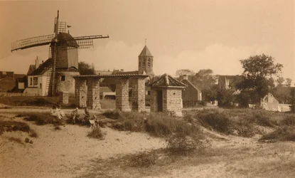 Old Windmill and Church