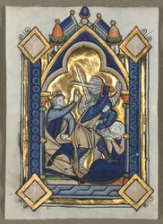 Leaf Excised from a Psalter: Massacre of the Innocents, c. 1260.