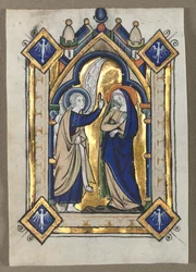 Leaf Excised from a Psalter: The Annunciation, c. 1260