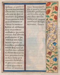 Leaf from a Book of Hours: Text with Illustrated Border verso, c. 1510