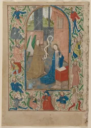 Leaf from a Book of Hours: The Annunciation, 1470s