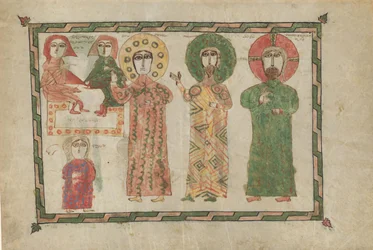 Leaf from a Gospel Book with Four Standing Evangelists, Armenian