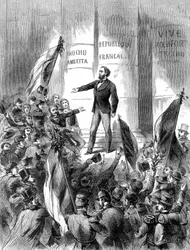 Leon Gambetta proclaiming the Republic of France, 4th September 1870