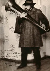 Leonid Andreyev, Russian author, playing a musical instrument