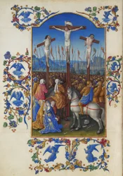 Les Très Riches Heures du Duc de Berry, Folio 152v - The Crucifixion
