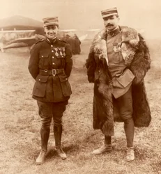 Lieutenant Georges Guynemer and Captain Felix Brocard, French Fighter Pilots
