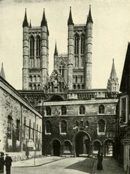 Lincoln Cathedral and The Exchequer Gate, c. 1948