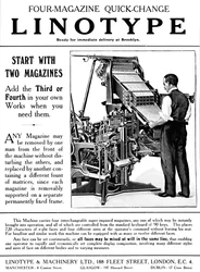 Linotype & Machinery Ltd. advert