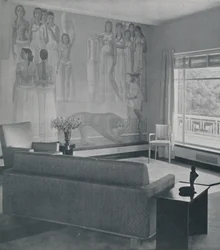 Living room in the Cafritz residence in Georgetown, Nr. Washington D.C., 1942