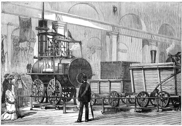 Locomotion, the First Steam Locomotive, at the Railway Jubilee, Darlington, Durham, 19th Century