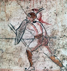 Lucanian wall-painting of a warrior