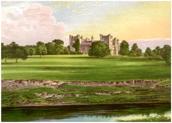 Lumley Castle, County Durham, home of the Earl of Scarbrough, c1880