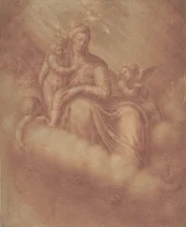 Madonna and Child Among the Clouds
