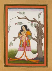 Madonna and Child by a flowering tree, early 19th century