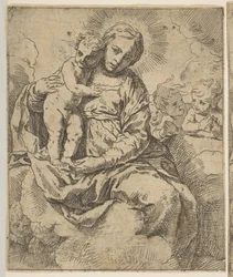 Madonna and Child Seated on Clouds and Surrounded by Angels, ca. 1639 or After