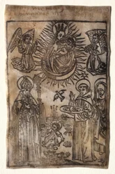 Madonna and Child with Three Members of the St. Augustine Order: Saints Augustine...
