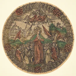 Madonna in a Wreath of Roses