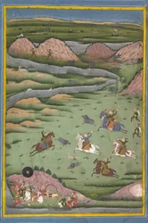 Maharana Amar Singh II or Sangram Singh Hunting Wild Boar