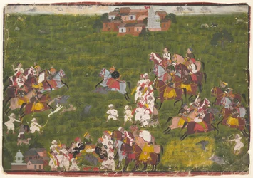 Maharana Sangram Singh Hunting Wild Boar