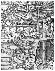 Making and Using Elm Tree Pumps to Drain Mines Before the Days of the Steam Engine
