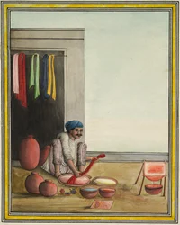 Man Dyeing Cloth, early 1830s