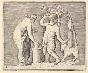 Man and Woman Sacrificing a Goat
