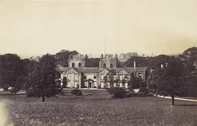 Manor House with Two Towers Seen from Grounds
