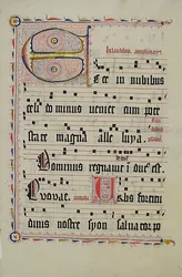 Manuscript Leaf with Initial E, from an Antiphonary, German, second quarter 15th century