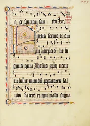 Manuscript Leaf with Initial F, from an Antiphonary