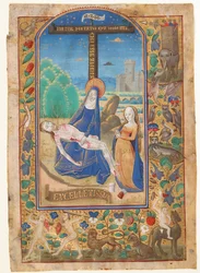 Manuscript Leaf with the Pieta, from a Book of Hours