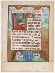 Manuscript Leaf with Saint Dorothy, from a Book of Hours, ca. 1500