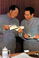 Mao Zedong and Zhou Enlai, Chinese Communist leaders, c1950s