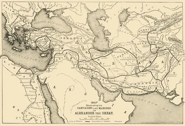 Map Illustrating the Campaigns and Marches of Alexander the Great