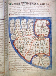 Map of Europe, a page from Liber Floridus