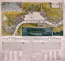 Map of London, 1666