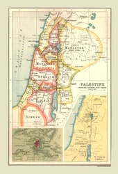 Map of Palestine, Showing Division into Tribes, 1902