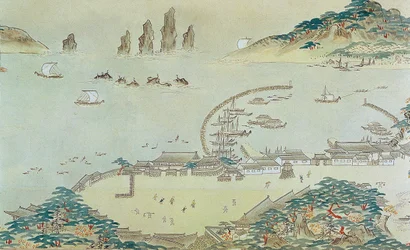 Map of the Choryang Waegwan and Its Surrounding Area in Busan during the Joseon..., 19th century