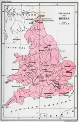 Map of the Wars of the Roses, 15th Century, 1893