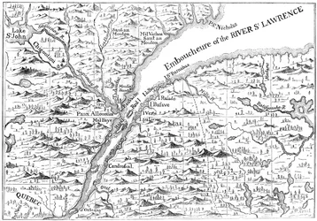 Map of the Course of the River St Lawrence as Far as Quebec