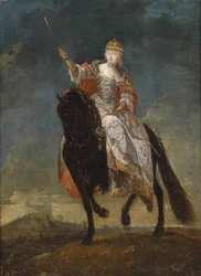 Maria Theresa as Queen of Hungary on the coronation hill of Pressburg, mid-18th century