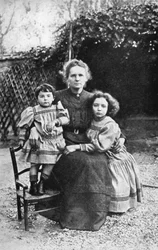 Marie Curie, Polish-born French Physicist, with Her Daughters Eve and Irene