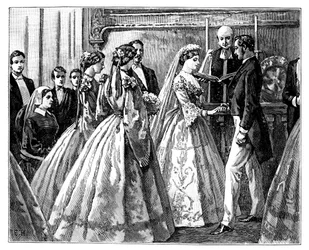 Marriage of Princess Alice and Ludwig IV, Grand Duke of Hesse, 1 July 1862